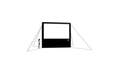 Airscreen airtight, 488x274 cm, für bis zu 100 Zuschauer 